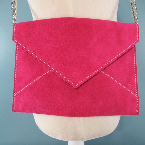 Maurizio Taiuti Handbags - Maurizio Pink Suede Envelope Bag NWOT